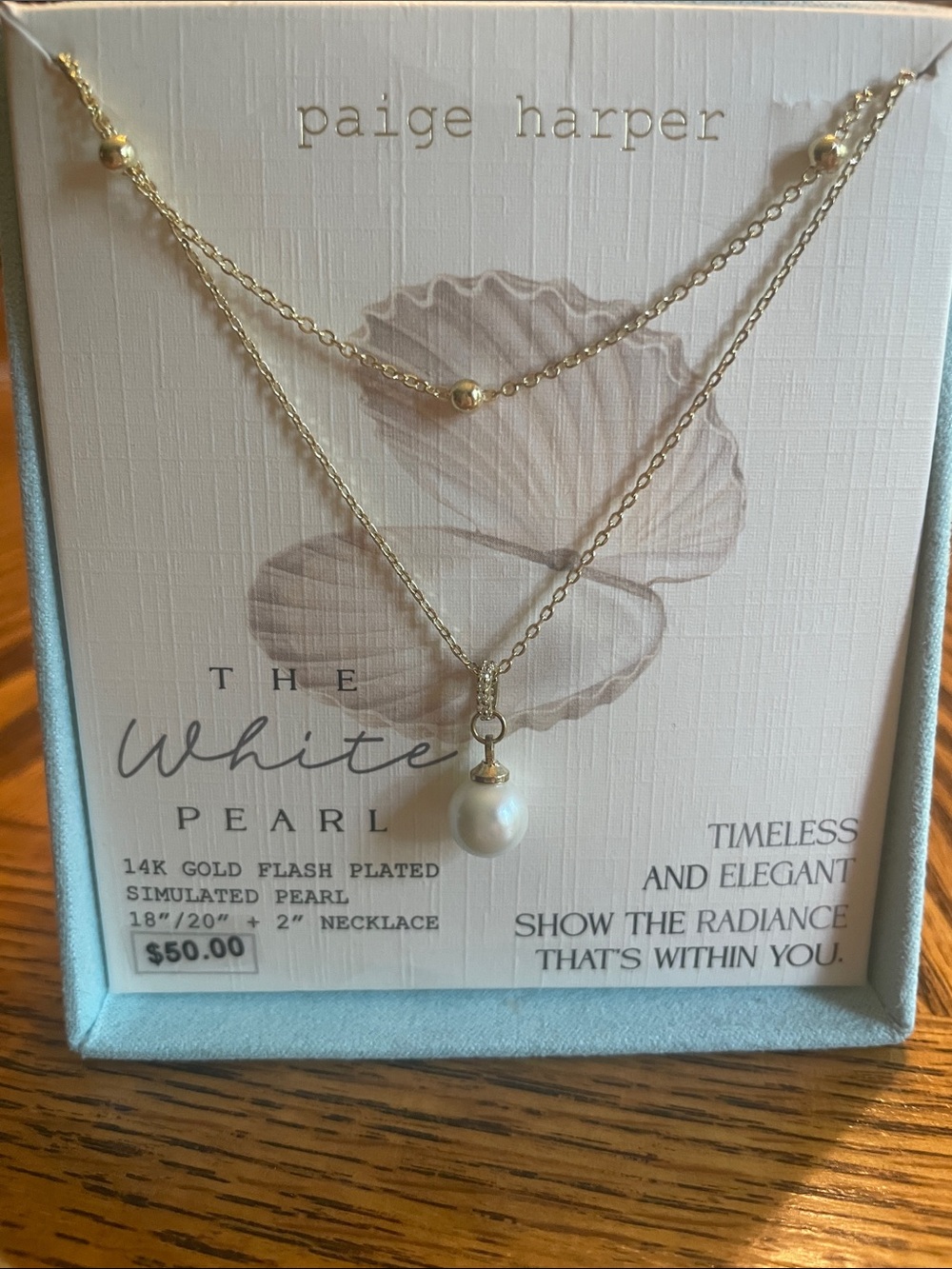 NWT Paige Harper The White Pearl Necklace